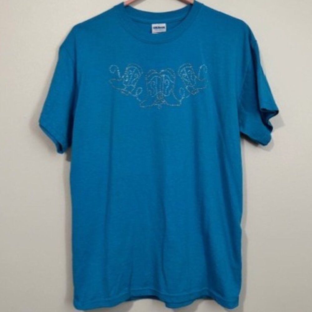 USED Woman's Gildan Short Sleeve T Shirt Color Blue Size Medium